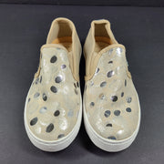 Geox Kilwi G Kids' Girls' Slip-On Sneakers Loafers in Beige/Silver US 13