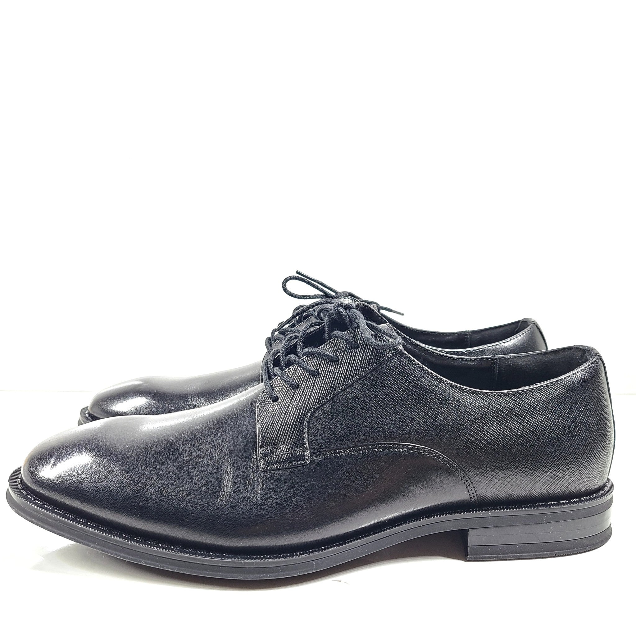 Aldo Heathcliff Oxford Derby Dress Shoes Comfort Padded Black Leather US Size 10