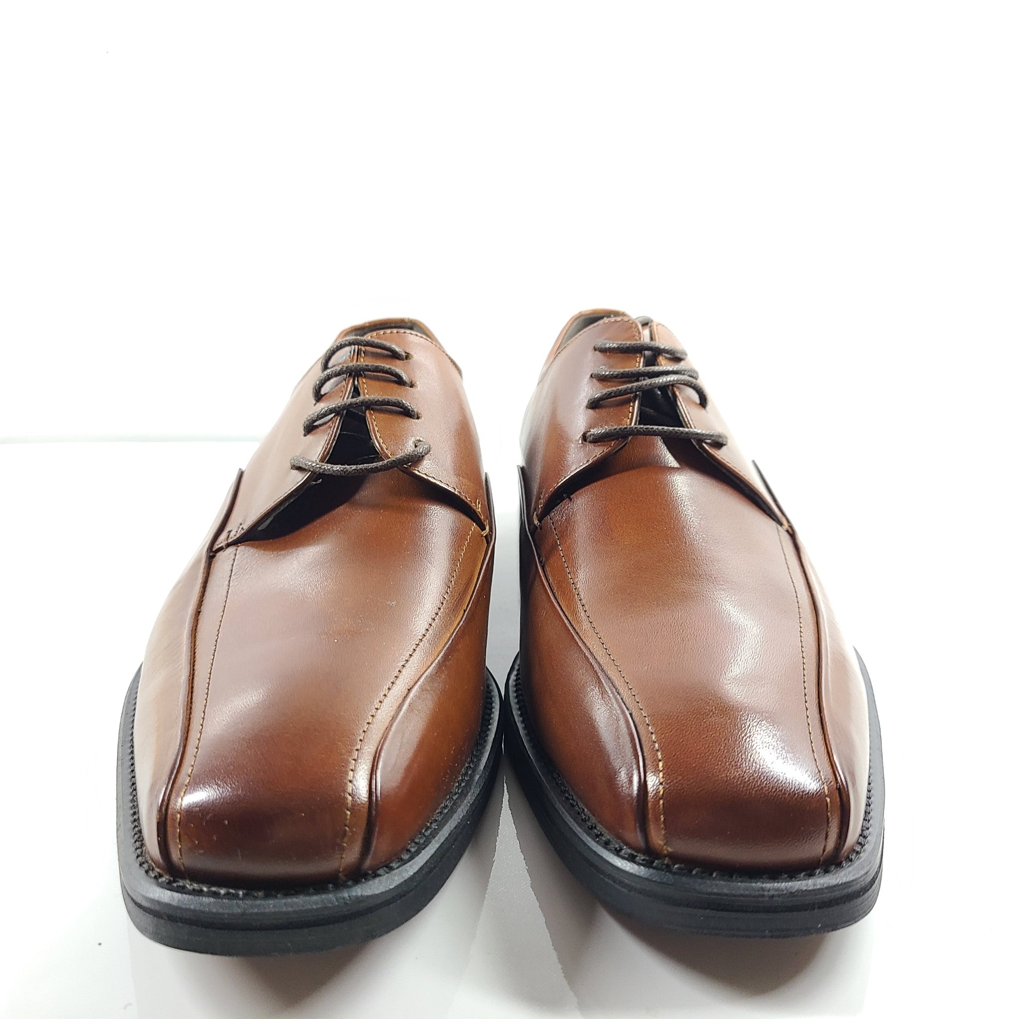 Browns Men's Leather Oxford Dress Shoes Lace Up Brown Sz 9