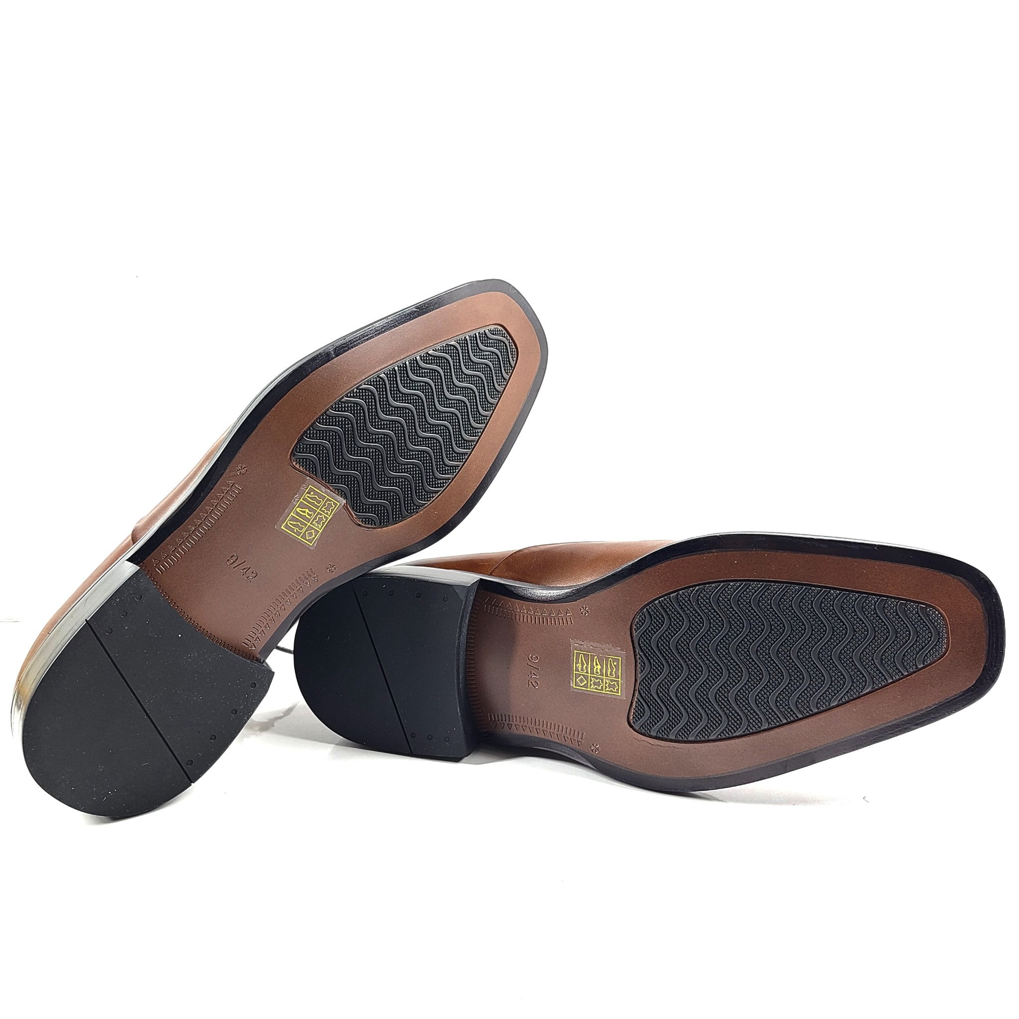 Browns Men's Leather Oxford Dress Shoes Lace Up Brown Sz 9