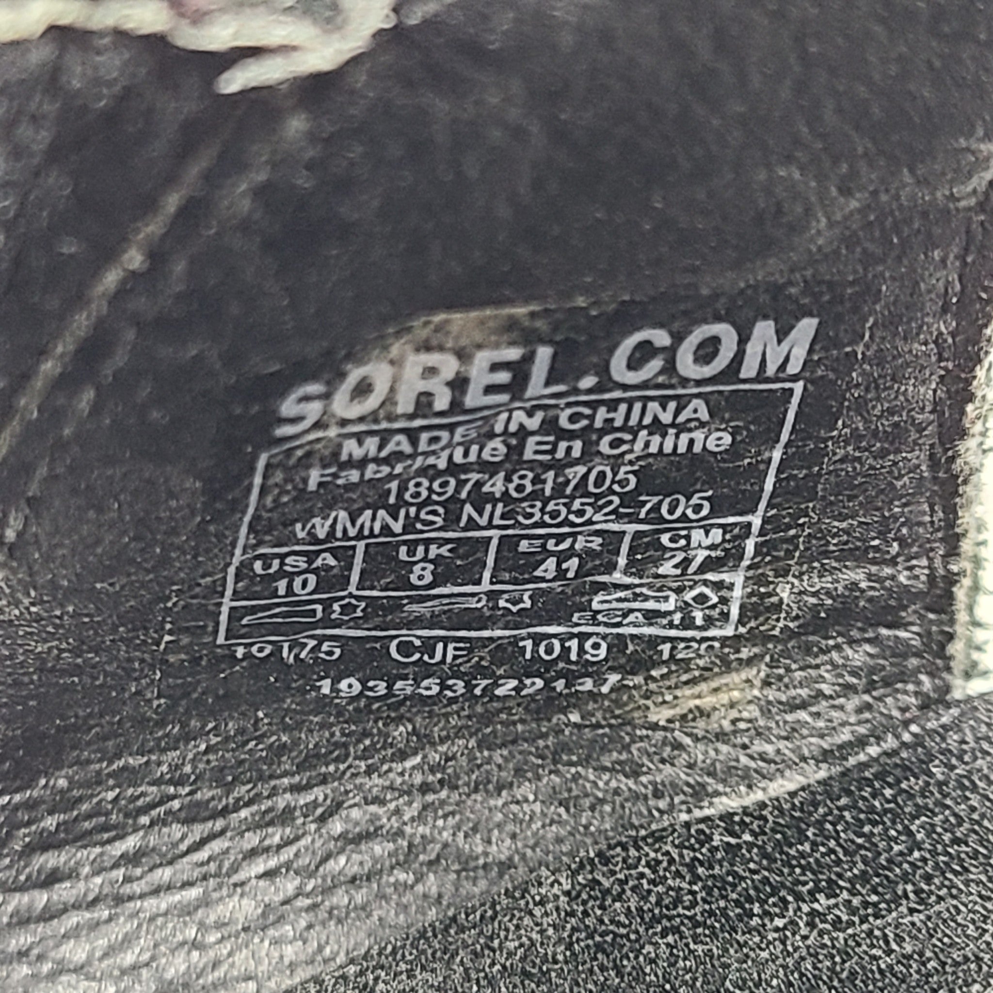 SOREL Cameron Wedge Leather Sandals Black Platform Ankle Strap Comfort Sz 10