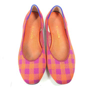 Rothy‘s Pomegranate Gingham Ballet Flats Women's Moccasin Flats Fabric Sz 8