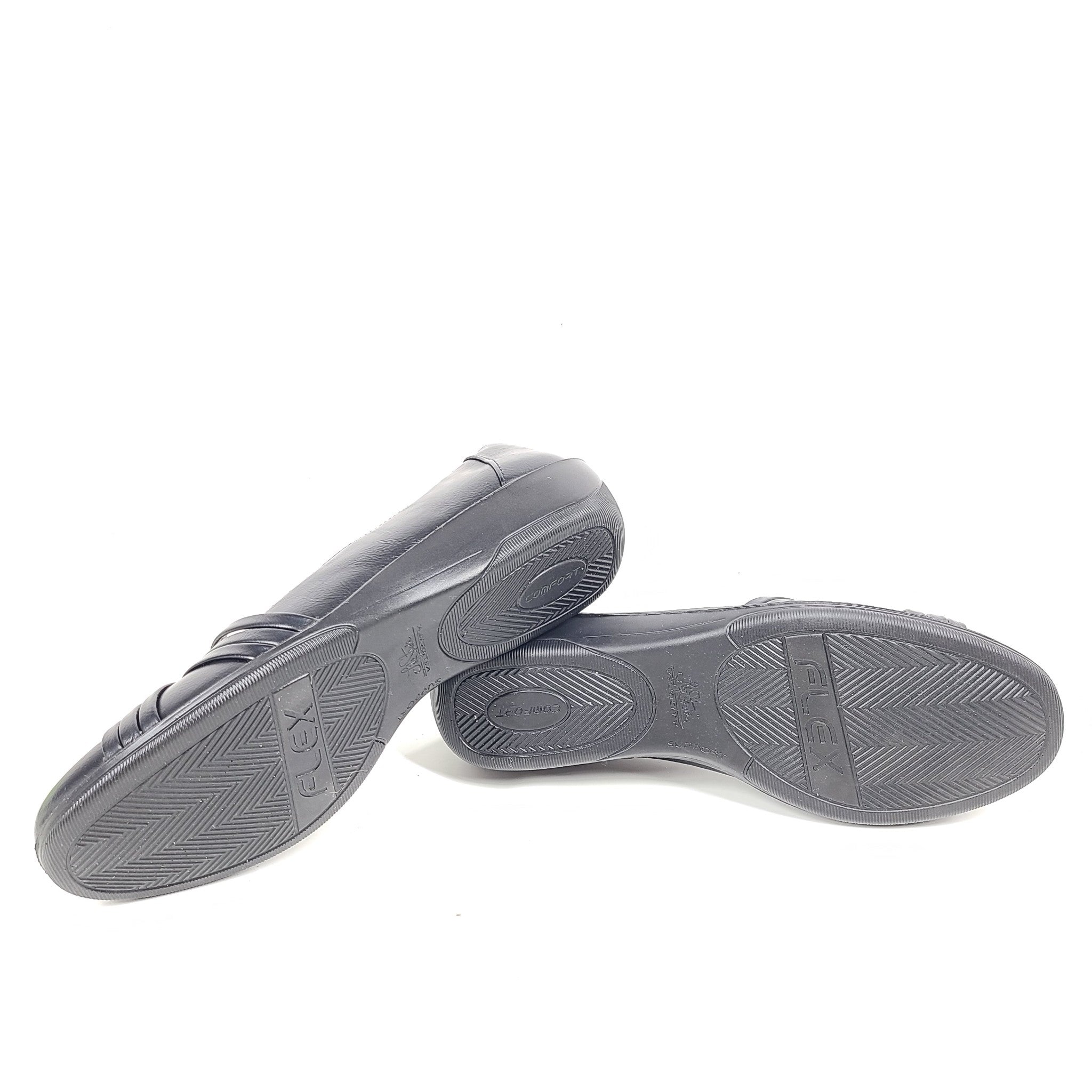 LifeStride Incredible Faux Leather Flats Ballet Shoes Comfort Black Sz 8