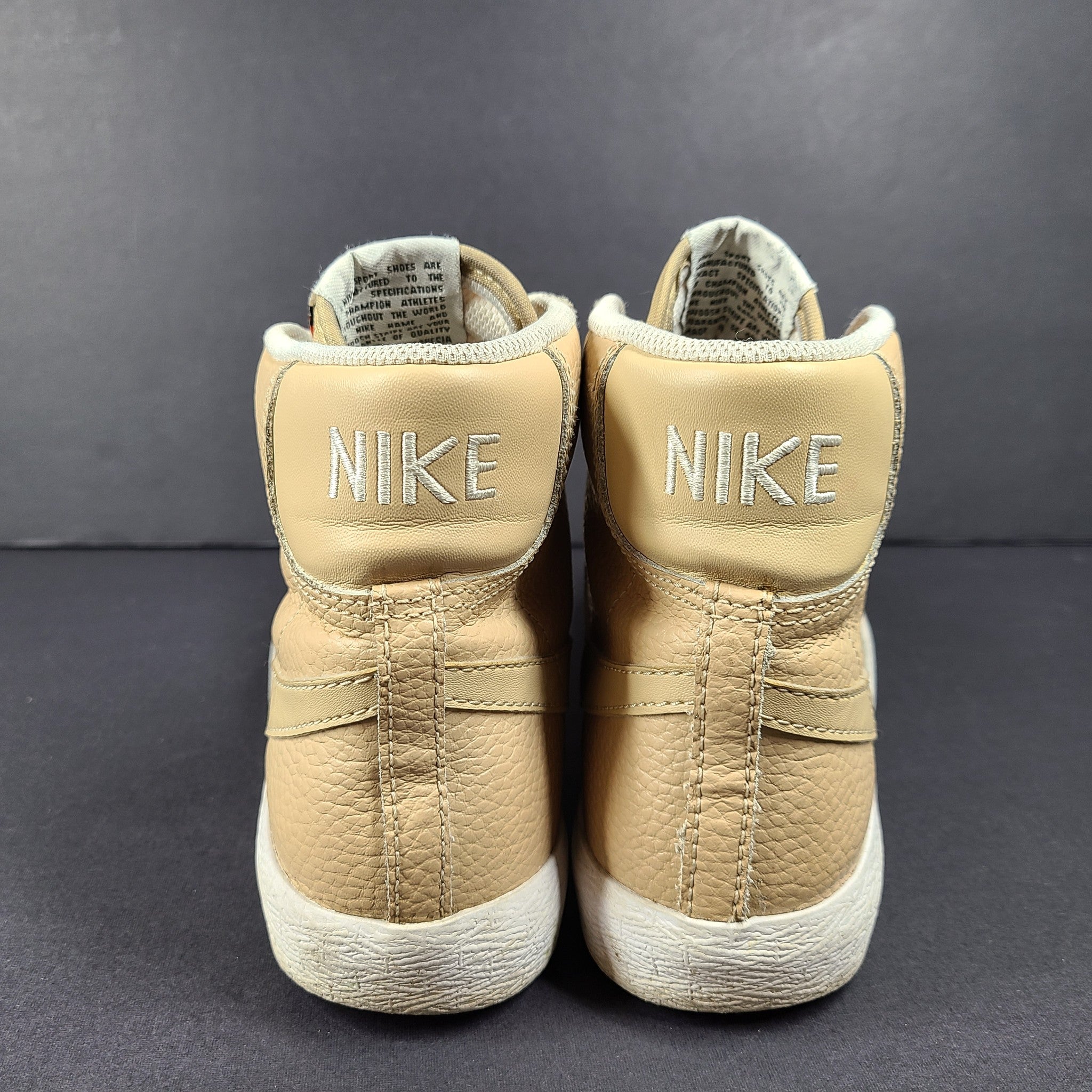 Nike Kids' Blazer Mid Linen Sneakers 895850-202 Tan Beige Size 5.5 Y