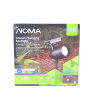 NOMA Color Changing 120 Lumen Cool White LED Solar Landscape Spotlight Outdoor