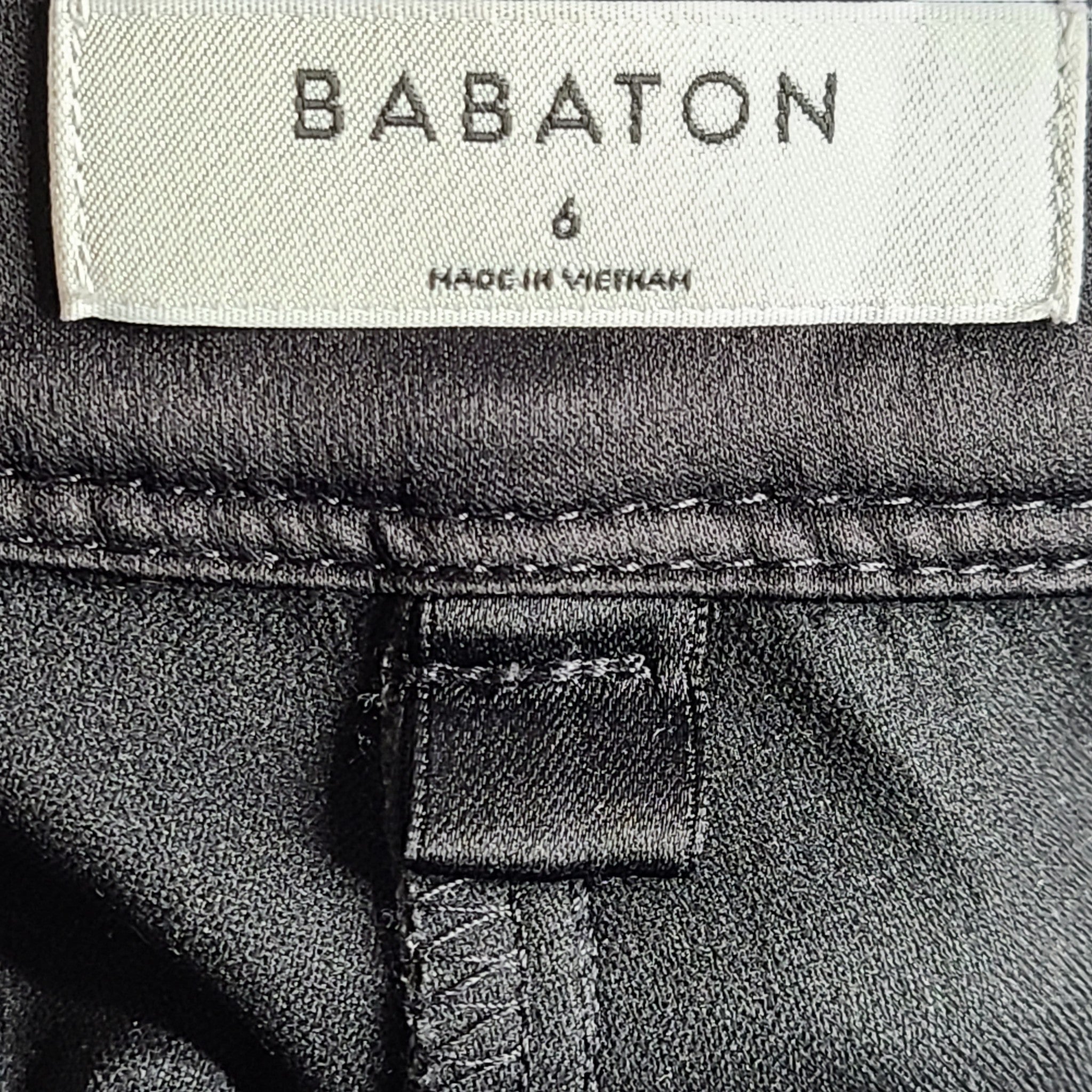 Aritzia Babaton Command Cropped Pants Super Soft Vegan Leather Stretch Black 6