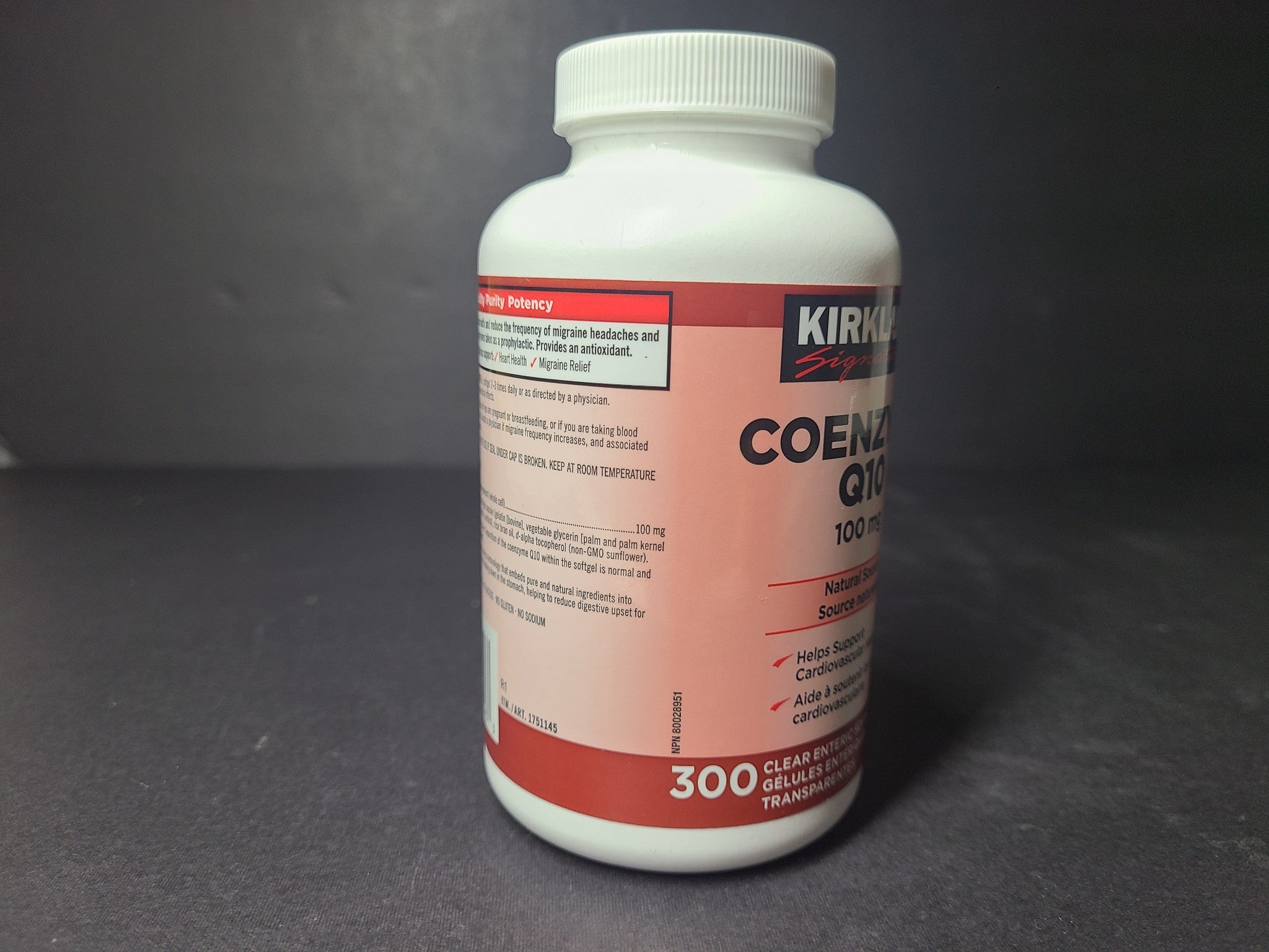 300 Ct Kirkland Signature Coenzyme Q-10 100mg Heart Health Migraine Relief 05/27