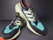 Adidas Men's UltraBoost 21 Black Pulse Aqua Sneakers Shoes S23867 Sz 11.5