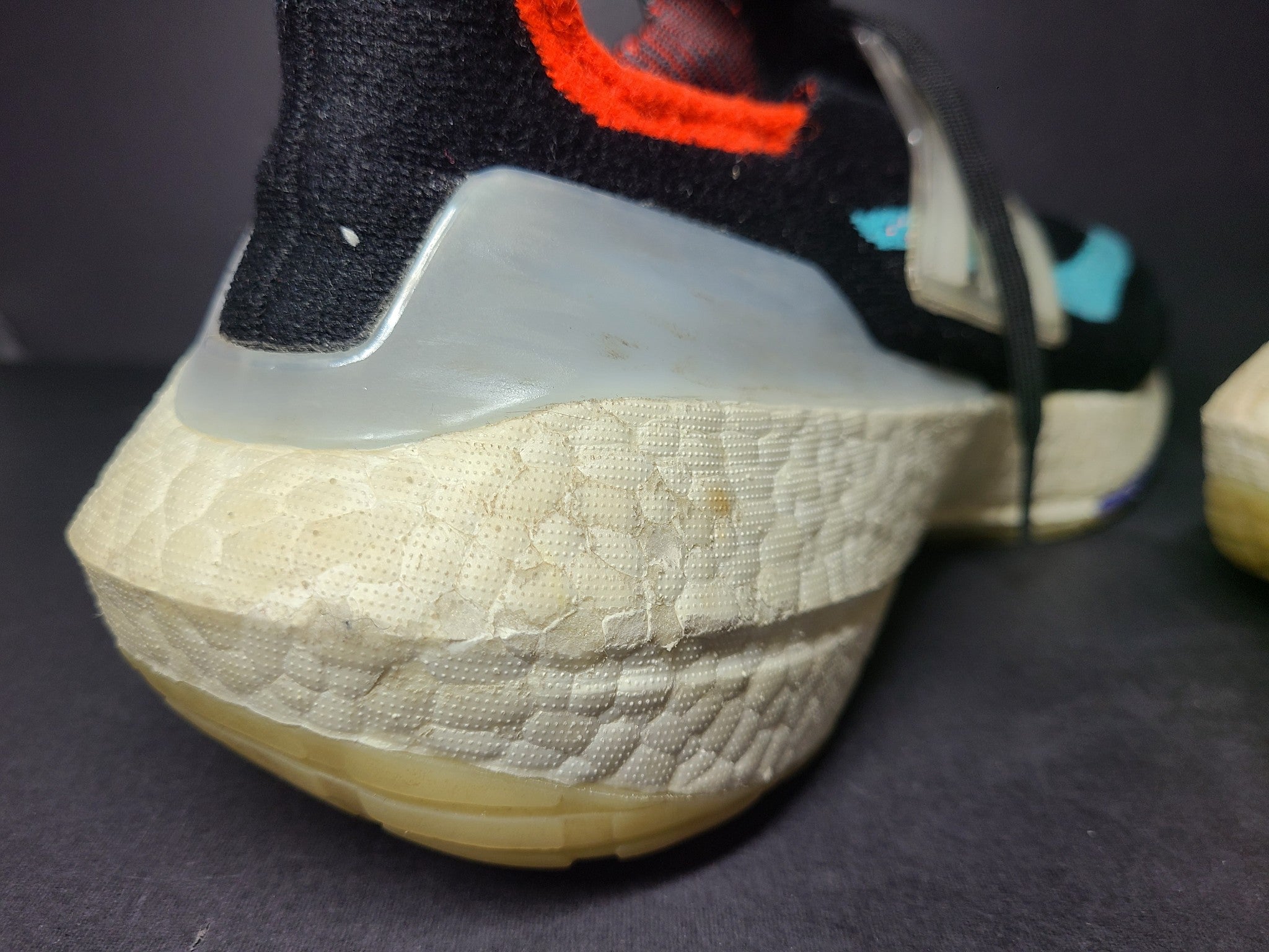 Adidas Men's UltraBoost 21 Black Pulse Aqua Sneakers Shoes S23867 Sz 11.5