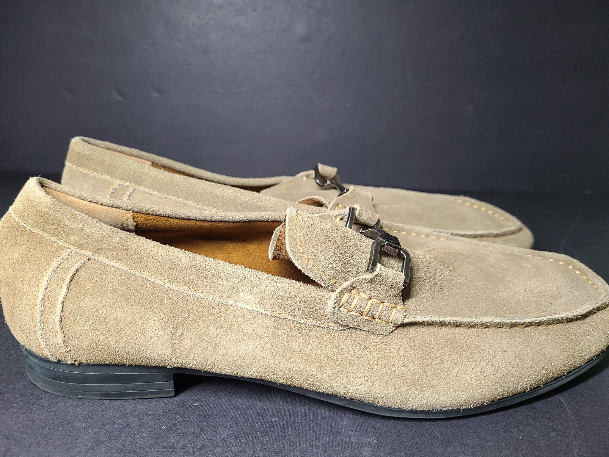 Steve Madden Men's Privacy Loafer Suede Shoes Beige US10
