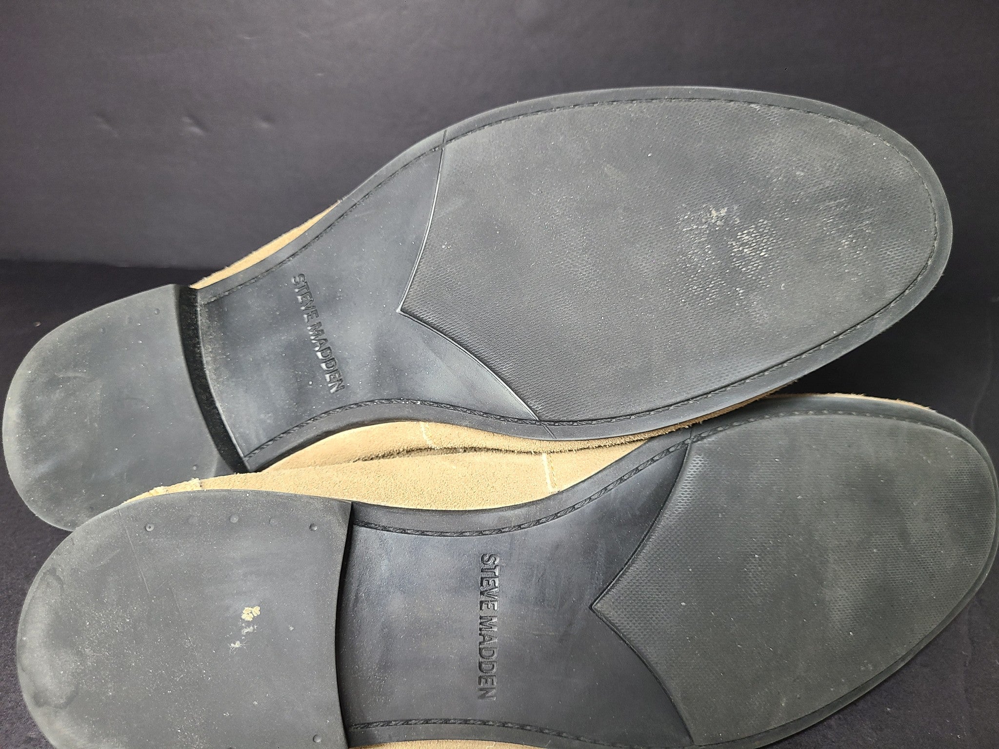 Steve Madden Men's Privacy Loafer Suede Shoes Beige US10