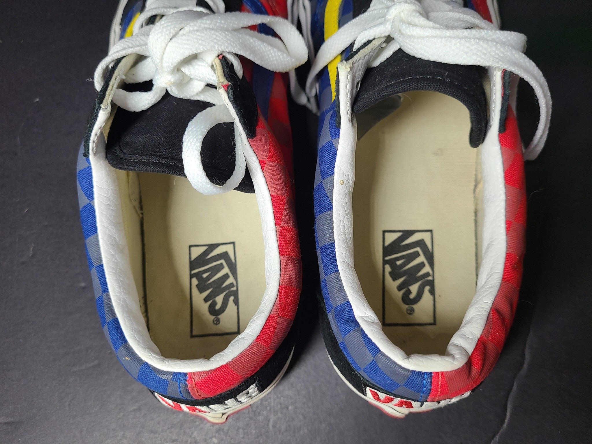 Vans Old Skool OTW Rally Checkerboard Sneakers Skate Shoes Red Blue M10.5/W12