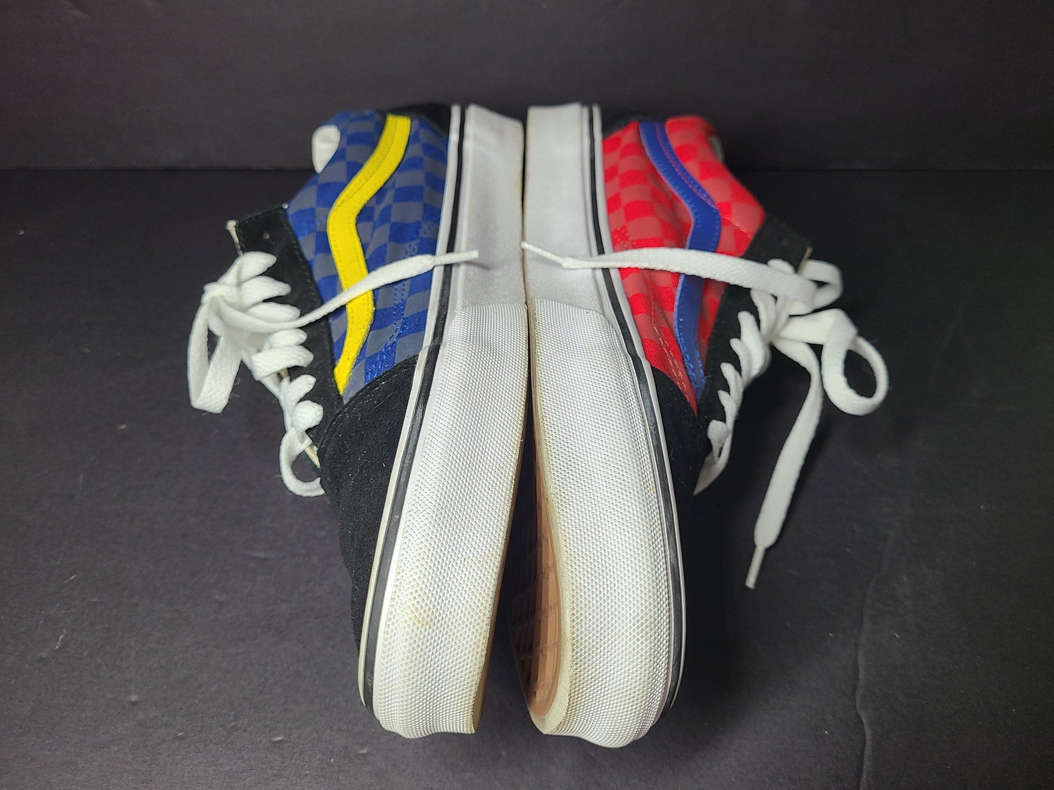 Vans Old Skool OTW Rally Checkerboard Sneakers Skate Shoes Red Blue M10.5/W12