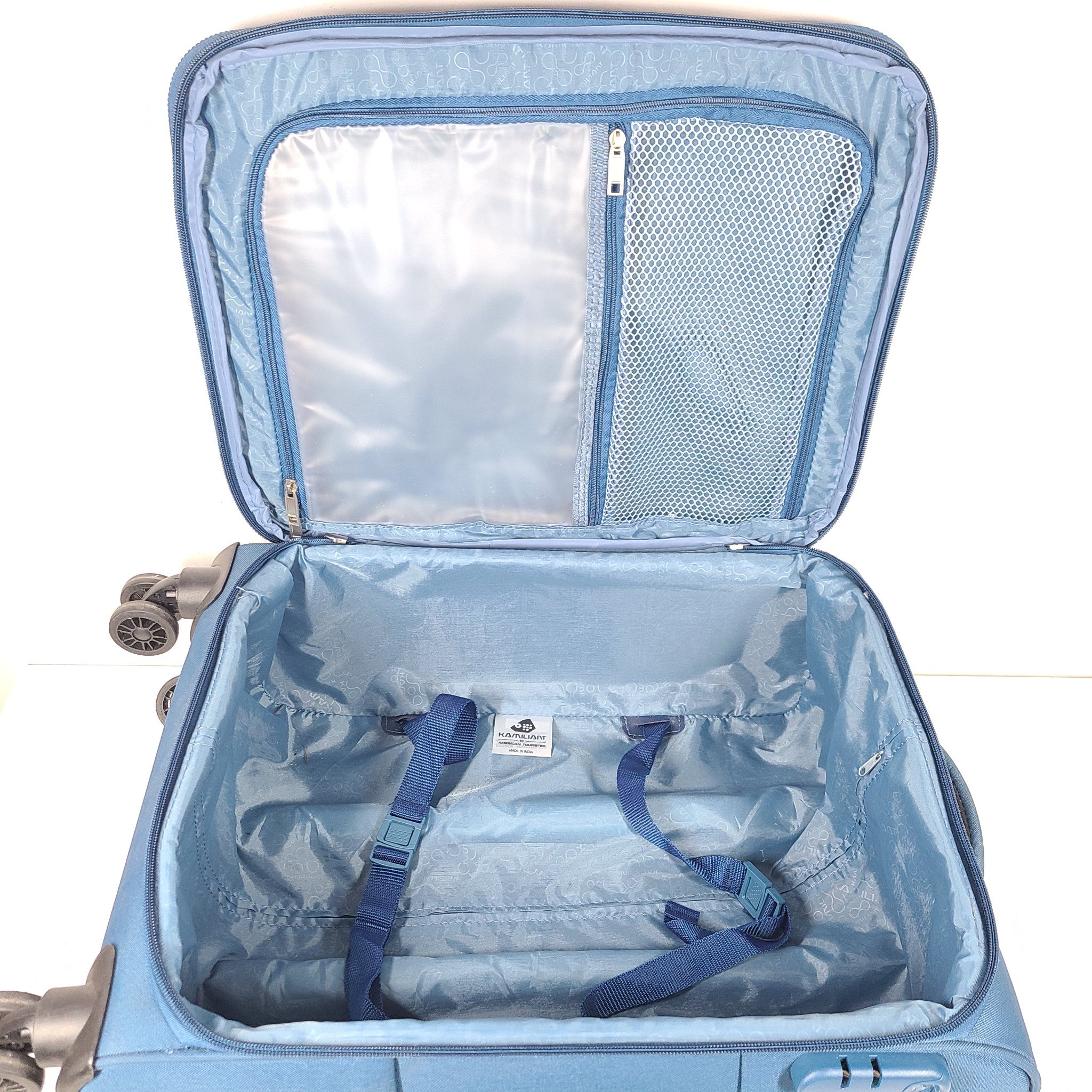 Kamiliant 23" Spinner Carry On Cabin Softshell Luggage Lock Expandable Blue