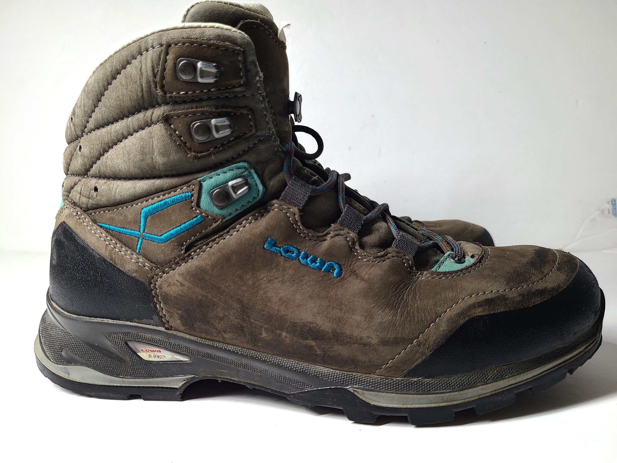 Lowa Lady Light LL Leather Trekking Hiking Boots Gray Brown 220460 Sz 7.5