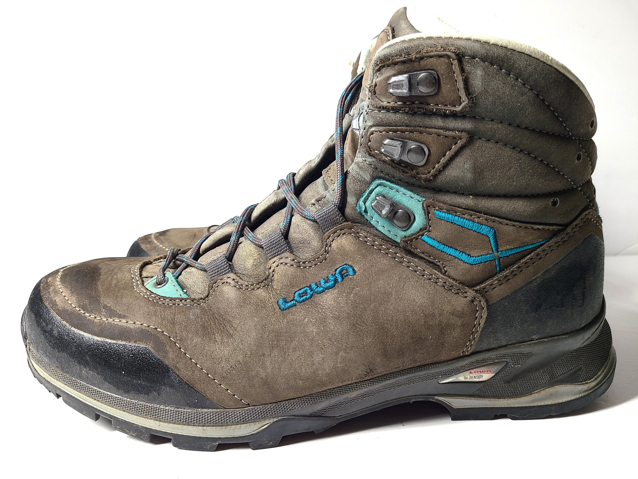 Lowa Lady Light LL Leather Trekking Hiking Boots Gray Brown 220460 Sz 7.5