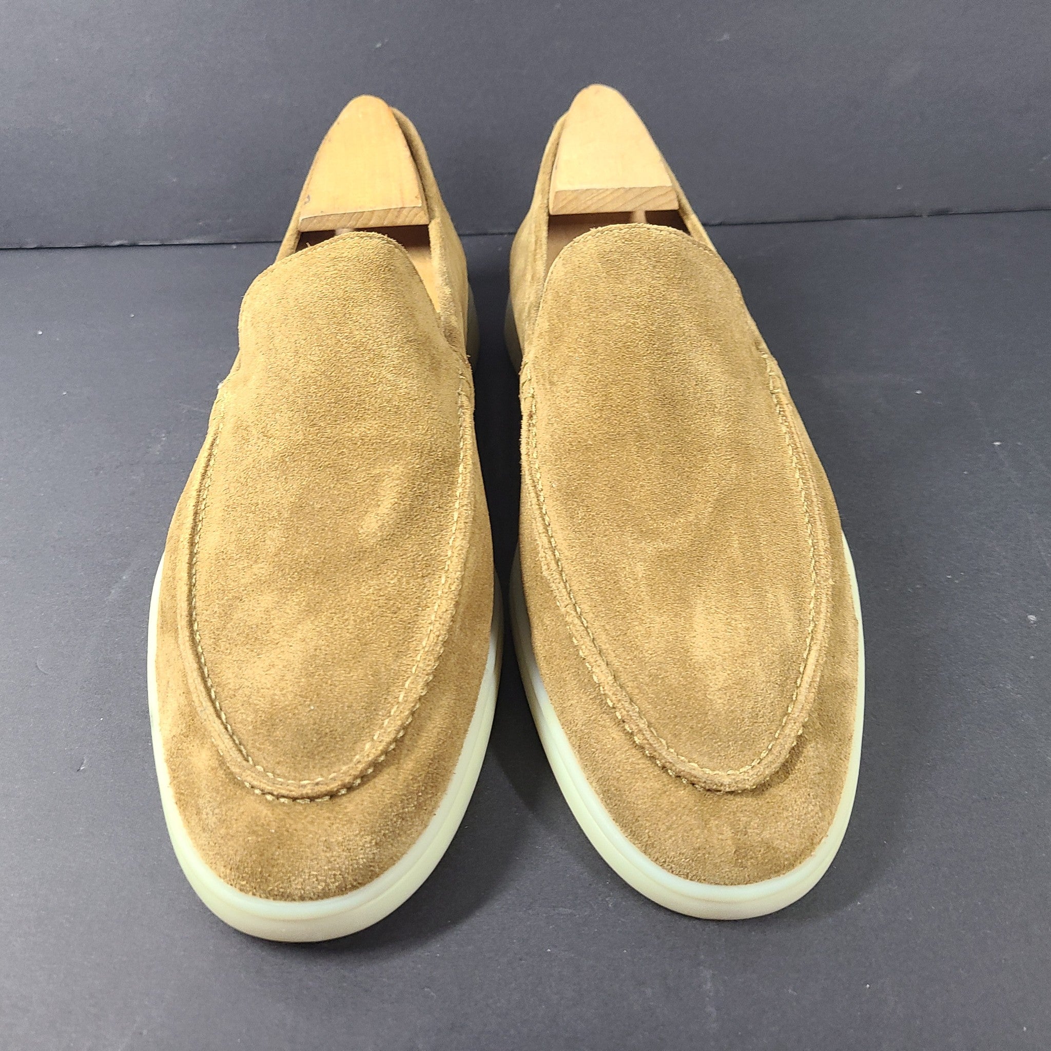 Russell & Bromley Men's CARMEL Soft Slip On Loafers Suede Brown Sz 11.5