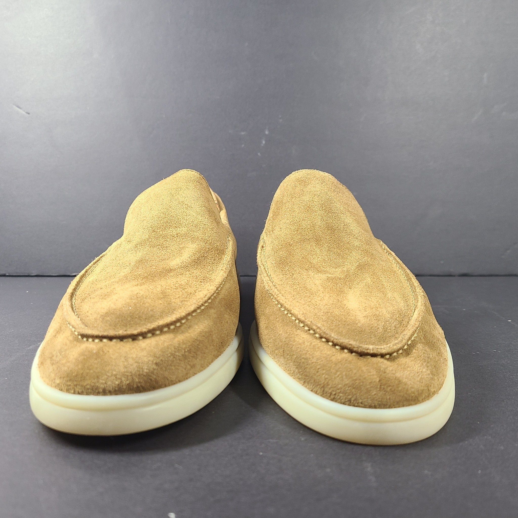 Russell & Bromley Men's CARMEL Soft Slip On Loafers Suede Brown Sz 11.5