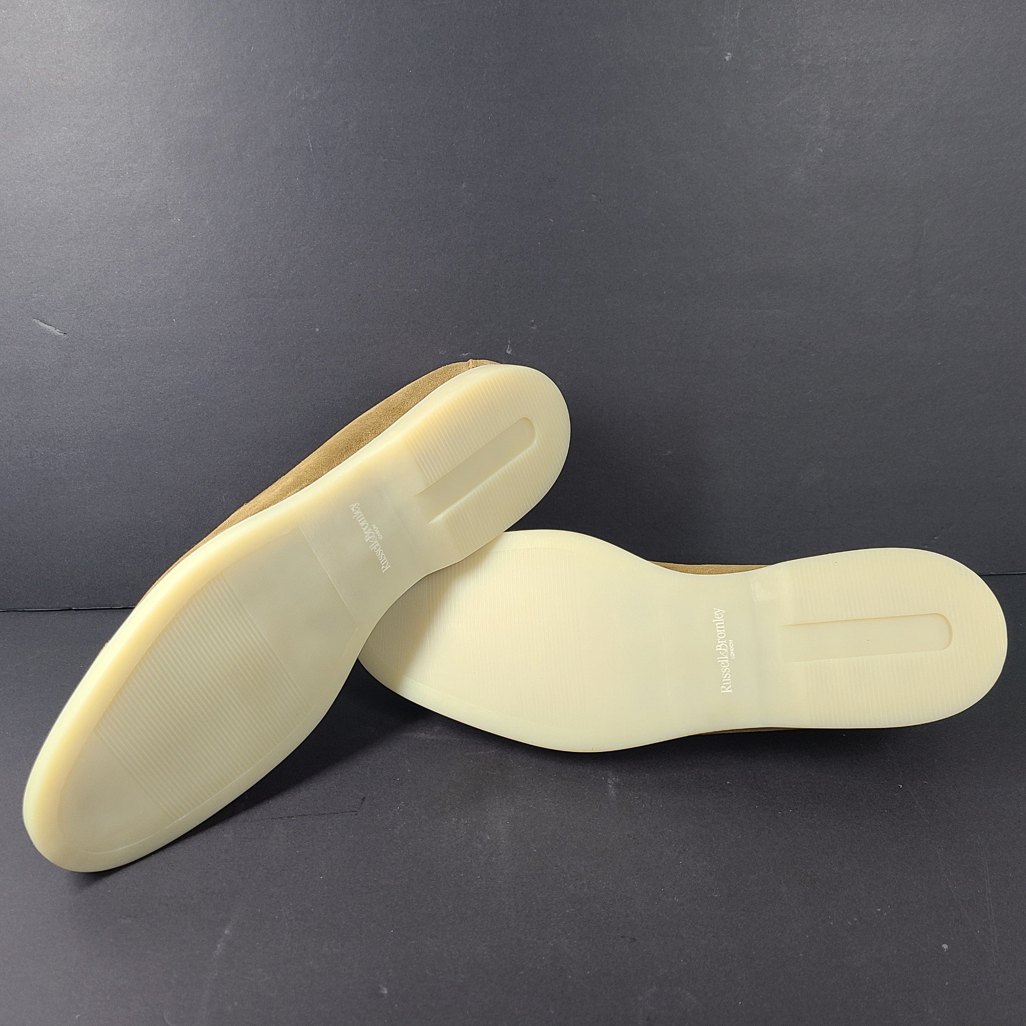 Russell & Bromley Men's CARMEL Soft Slip On Loafers Suede Brown Sz 11.5