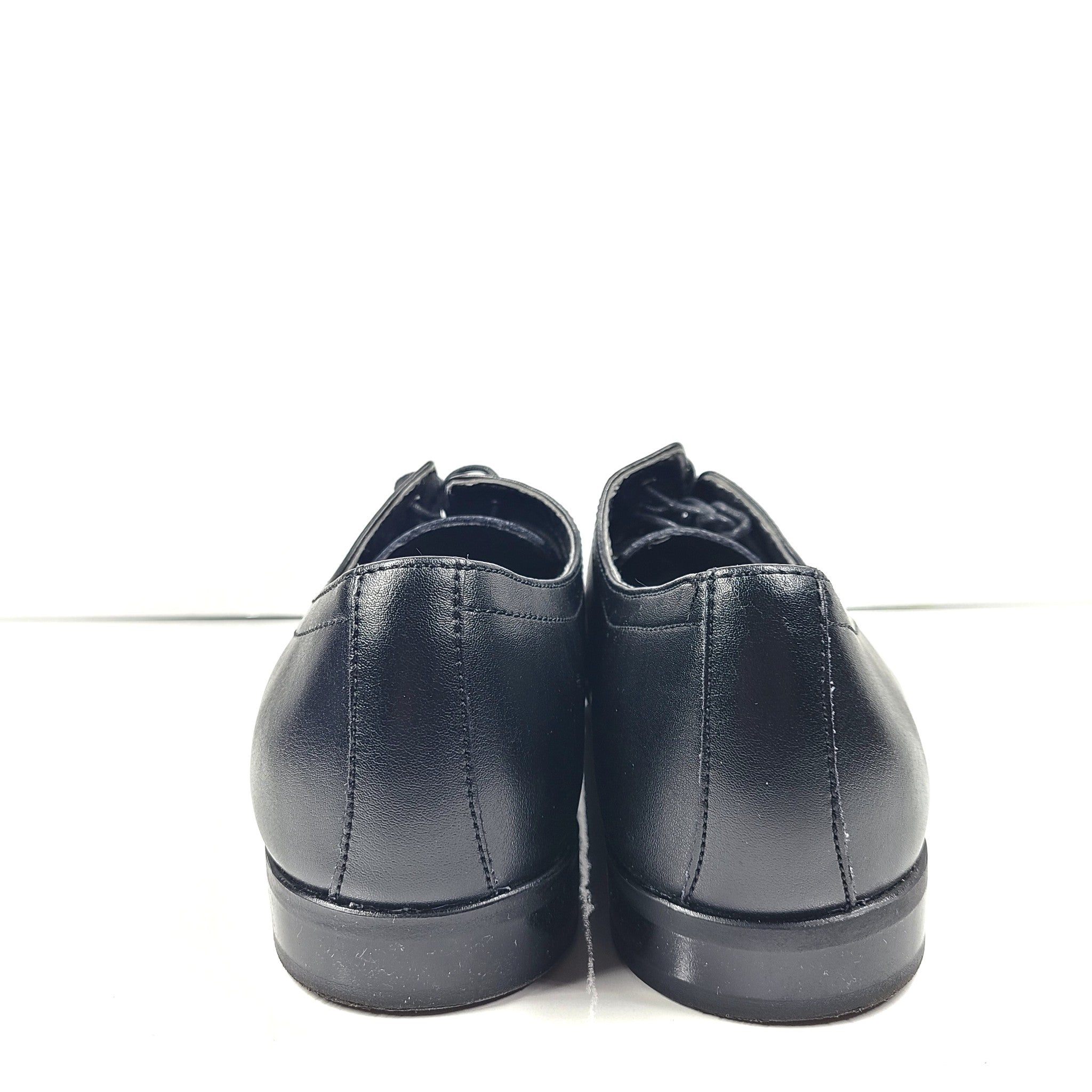 Calvin Klein Cassius Oxford Derby Dress Shoes Leather Almond Toe Black Sz 10