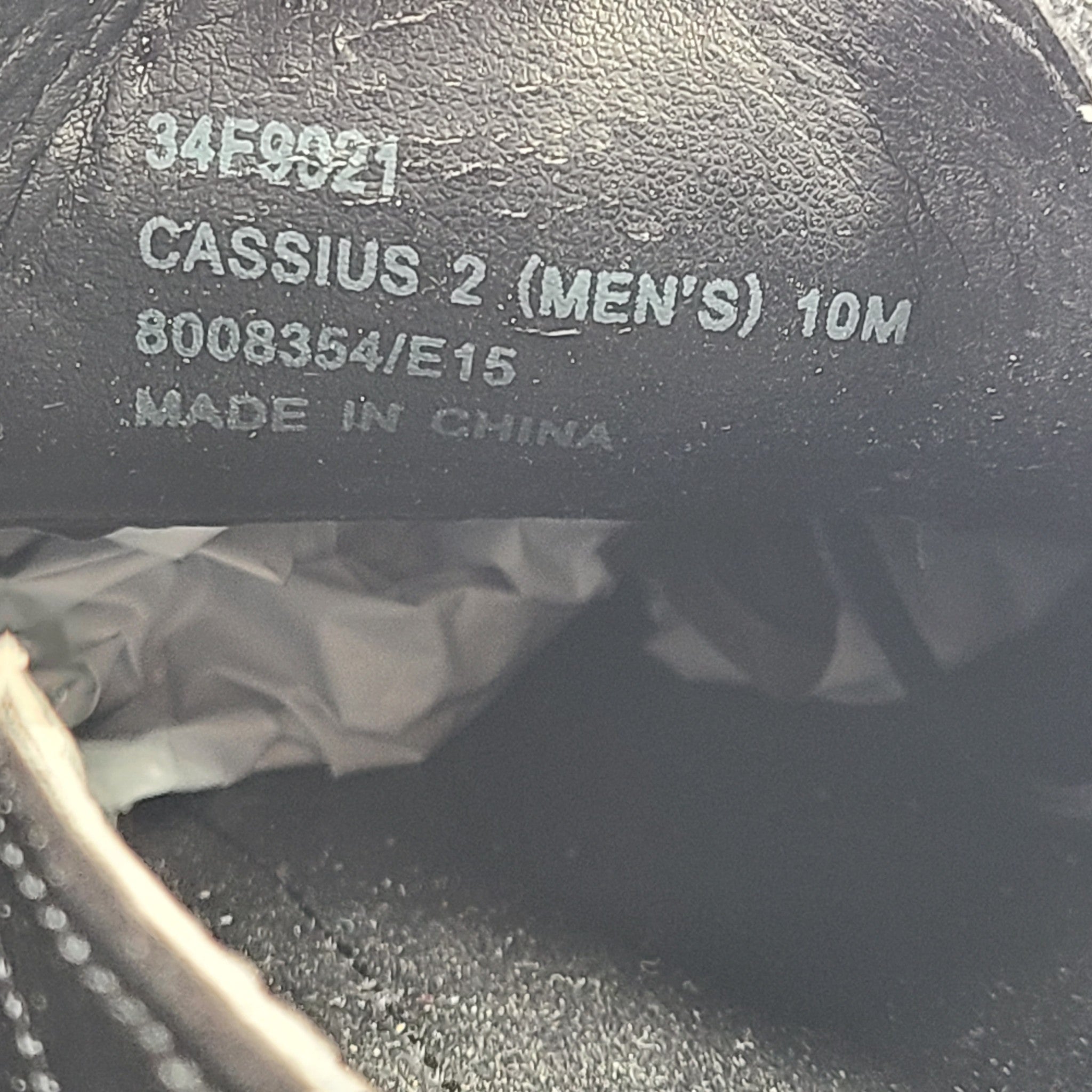 Calvin Klein Cassius Oxford Derby Dress Shoes Leather Almond Toe Black Sz 10