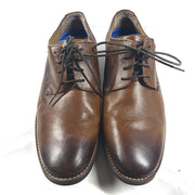 Nunn Bush Men's Plain Toe Oxford Dress Shoes Leather Brown Comfort Gel Sz 9