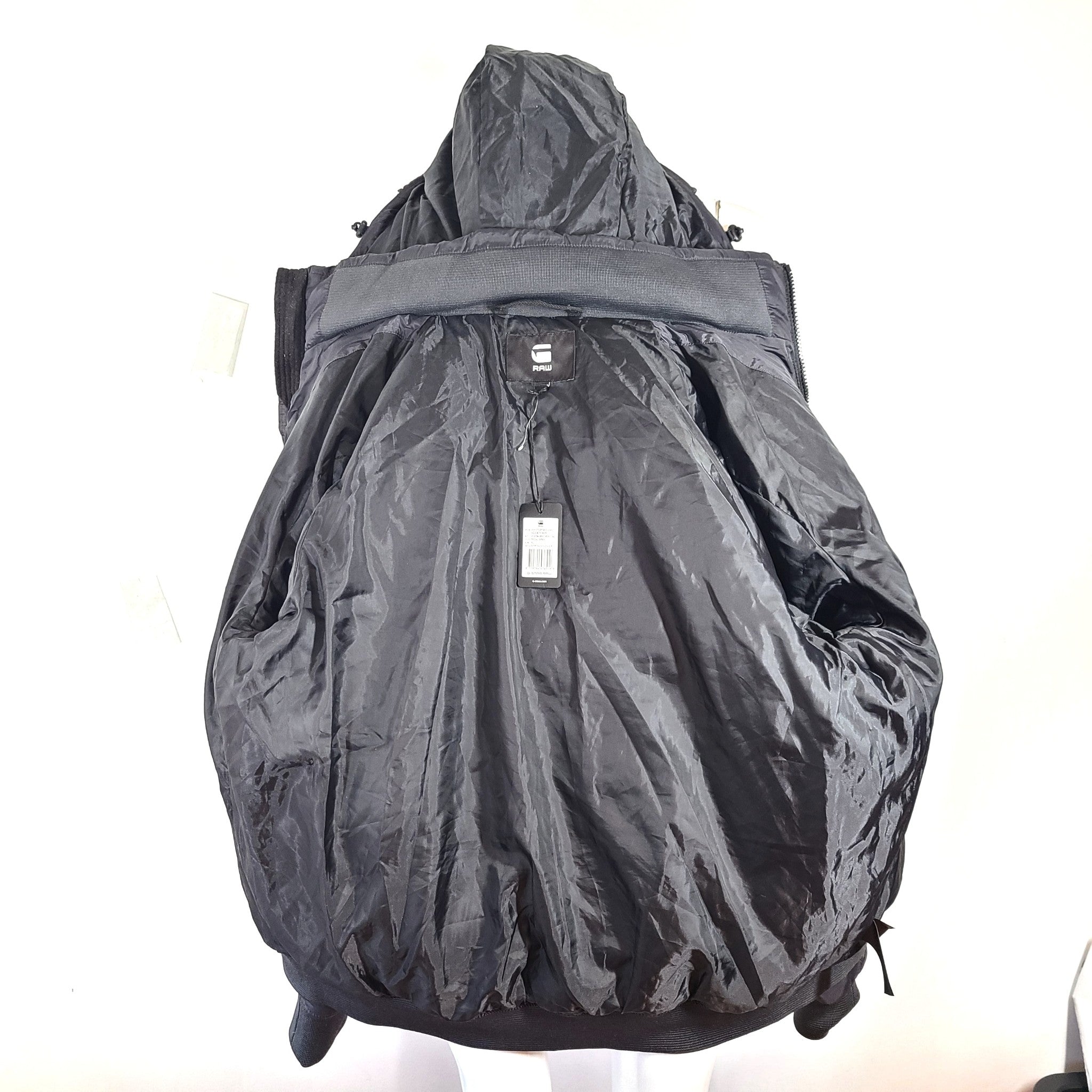 G-Star RAW Whistler-B Clean HDD Bomber Jacket Padded Hooded Insulated Gray Sz XL