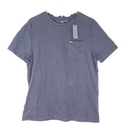 Tommy Hilfiger Men's Crew Neck T-Shirt w/ Beach Chest Pocket Flag Logo Navy Sz M