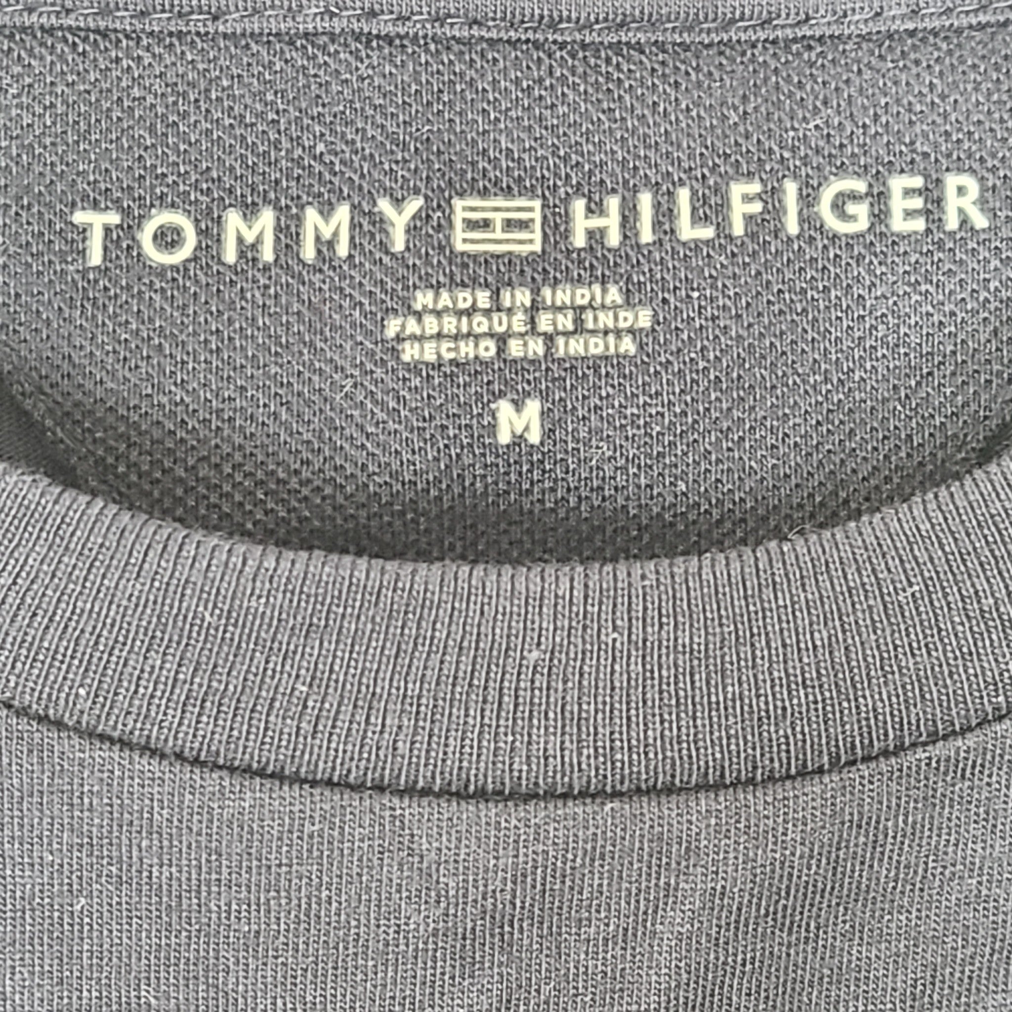 Tommy Hilfiger Men's Crew Neck T-Shirt w/ Beach Chest Pocket Flag Logo Navy Sz M