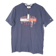 Tommy Hilfiger Jeans Men's Classic Flag T-Shirt Crew Neck Logo Blue Sz L