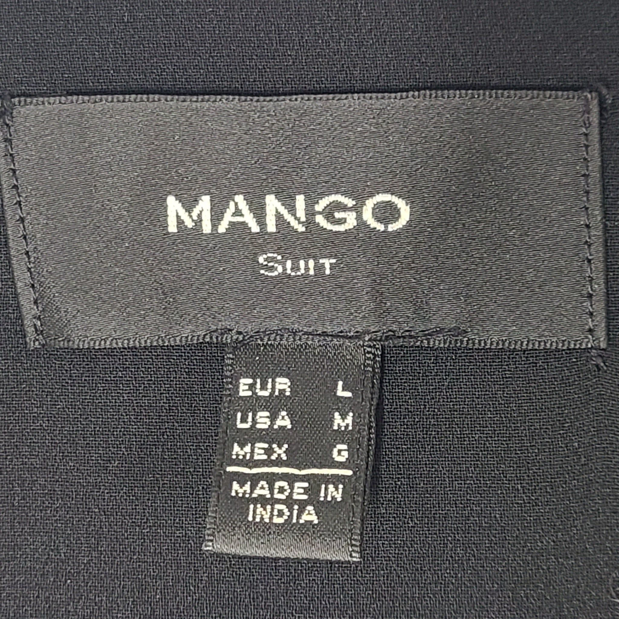 Mango MNG Women's Sequin Embroidered Vest Open Sleeveless Black Sz M