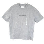 Calvin Klein Men's Relaxed Fit Logo Crew Neck T-Shirt Cotton Gray Sz L