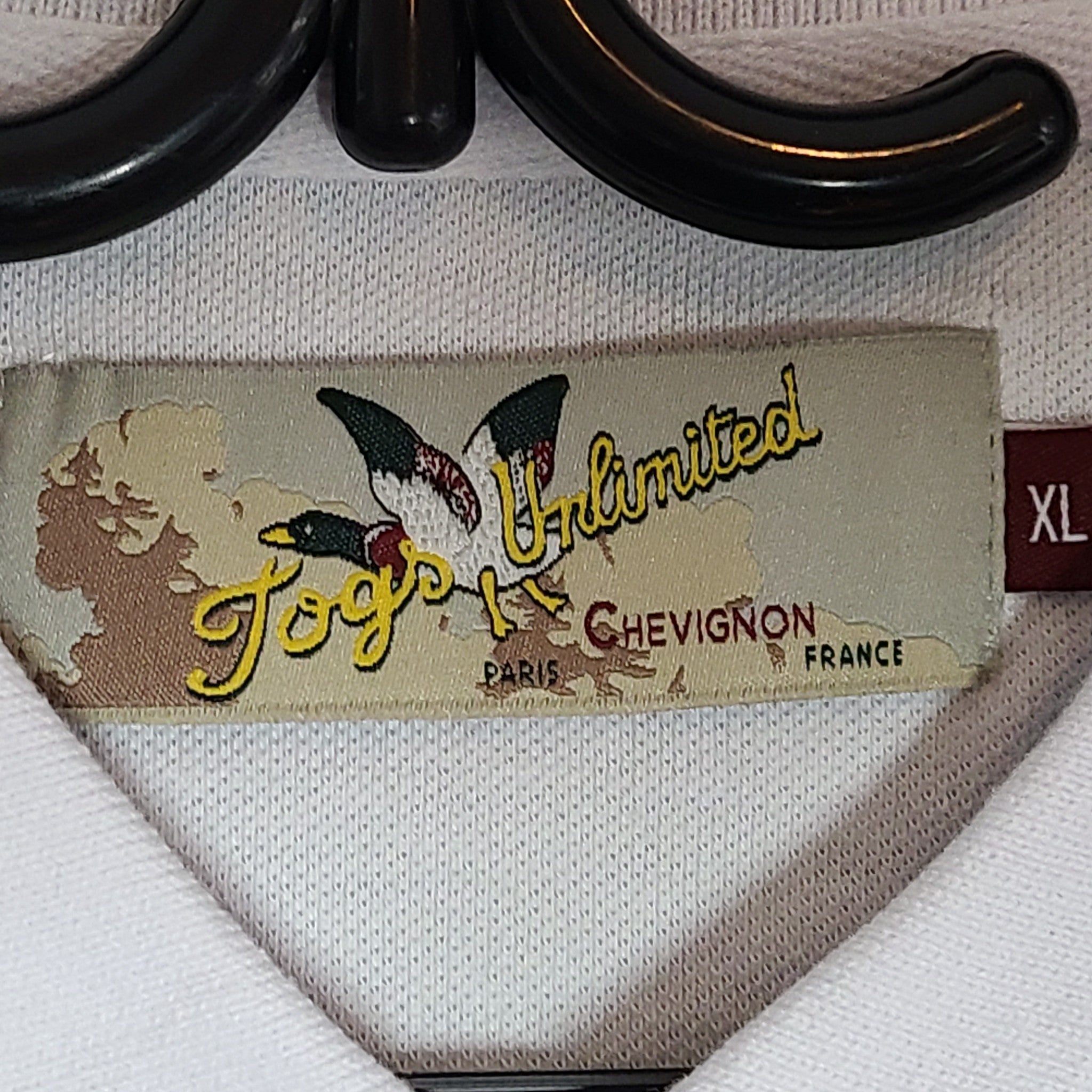 Chevignon Men's Togs "O Duck" Embroidered Short Sleeve Polo Shirt White Sz XL