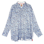Jermyn & Bond Dress Shirt Button Up Paisley Print Blue Sz 4XL