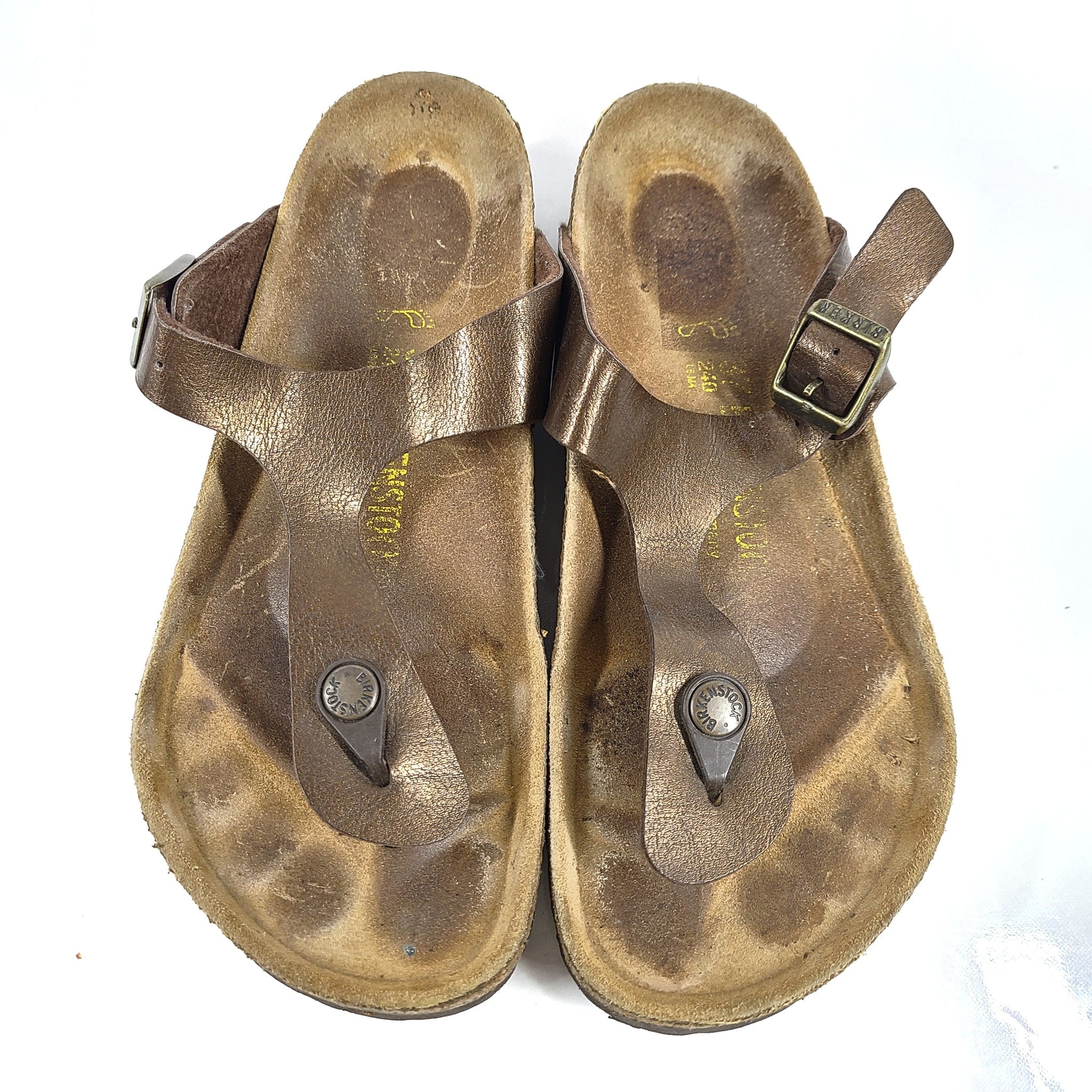 Birkenstock Women's Gizeh Sandals Comfy Slides Birko Flor Brown US 6