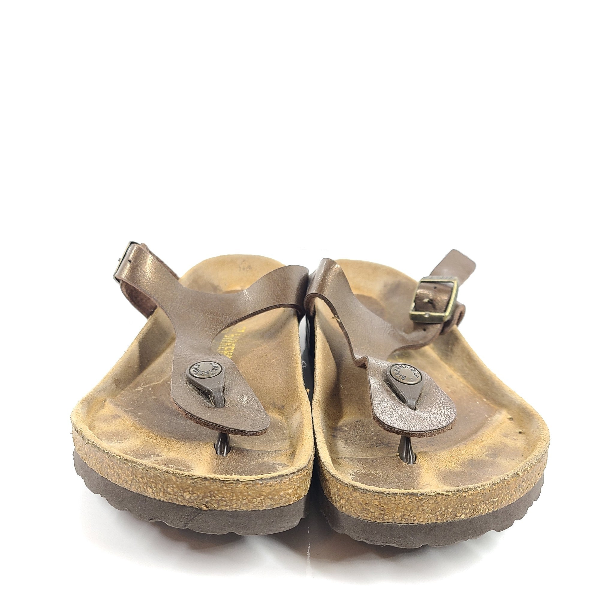 Birkenstock Women's Gizeh Sandals Comfy Slides Birko Flor Brown US 6