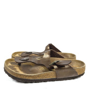 Birkenstock Women's Gizeh Sandals Comfy Slides Birko Flor Brown US 6