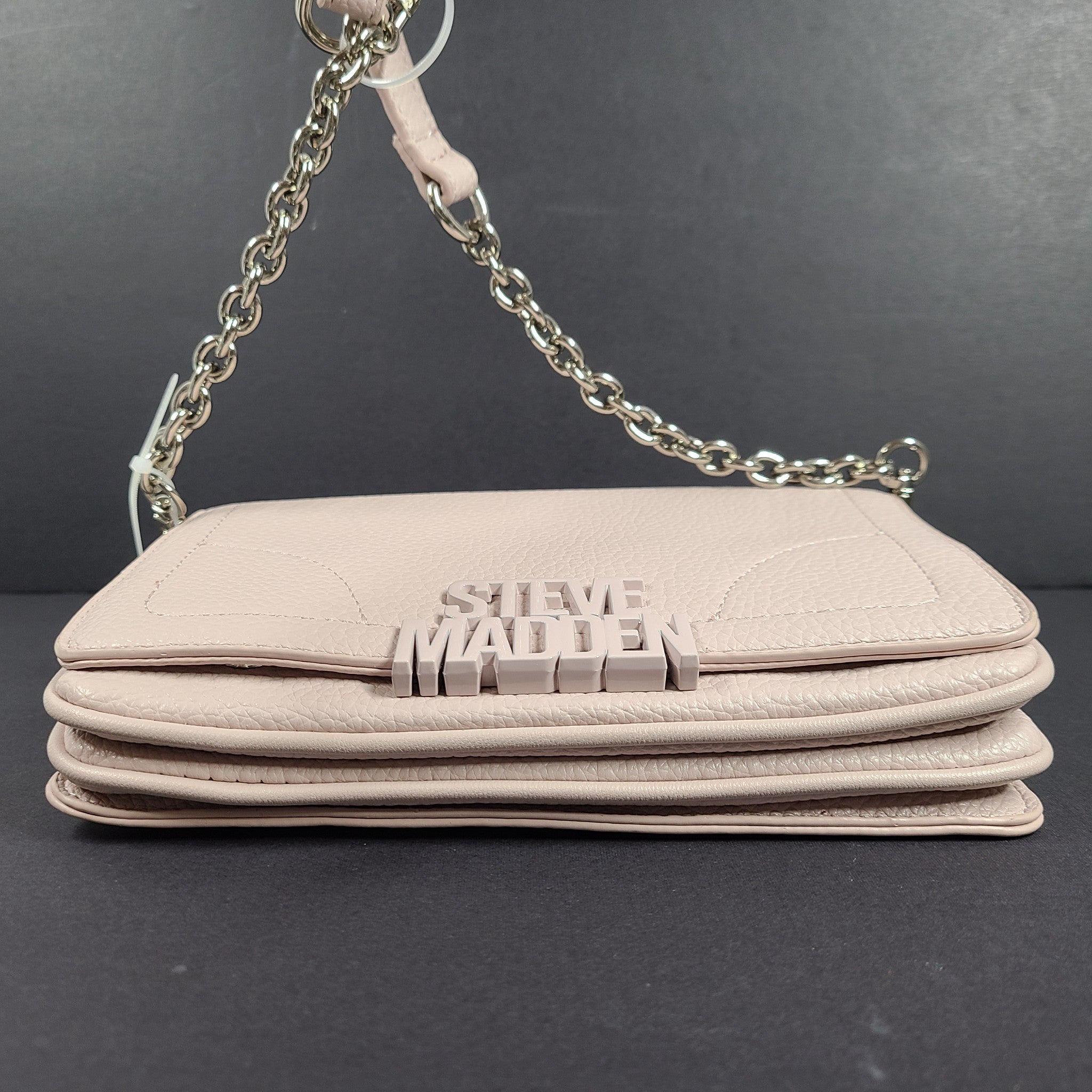 Steve Madden Bcara Crossbody Bag Purse Vegan Leather Air Pod Case Light Pink