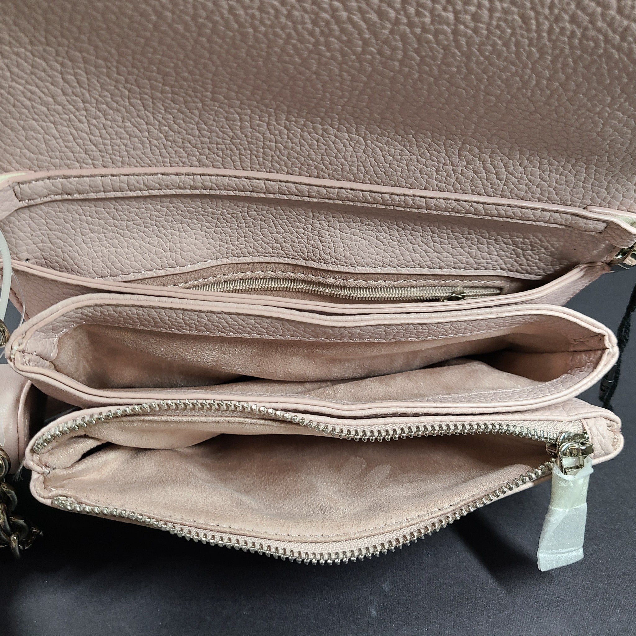 Steve Madden Bcara Crossbody Bag Purse Vegan Leather Air Pod Case Light Pink