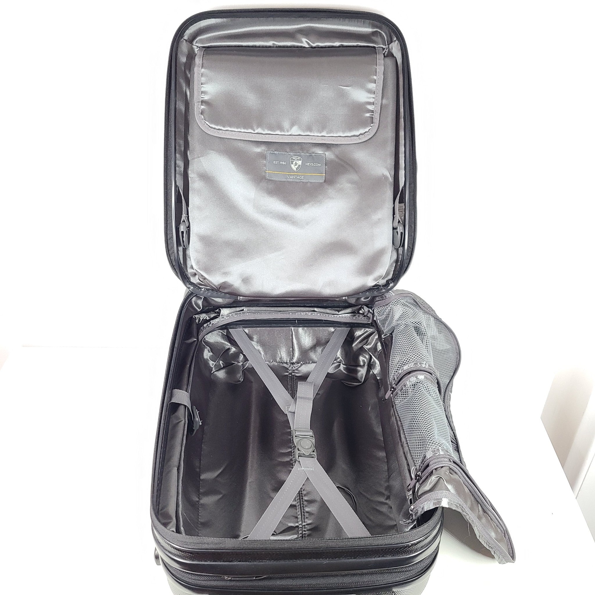 Heys Vantage 22" Smart Access Carry On Luggage Hardside PC Expand Locking Black