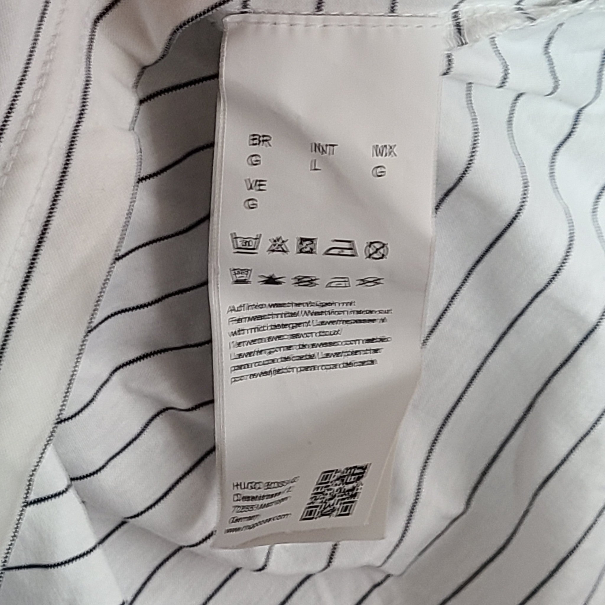 Hugo Boss Green Men's C-Eraldo 1 Luxury Cotton T-Shirt V-Neck Striped White Sz L
