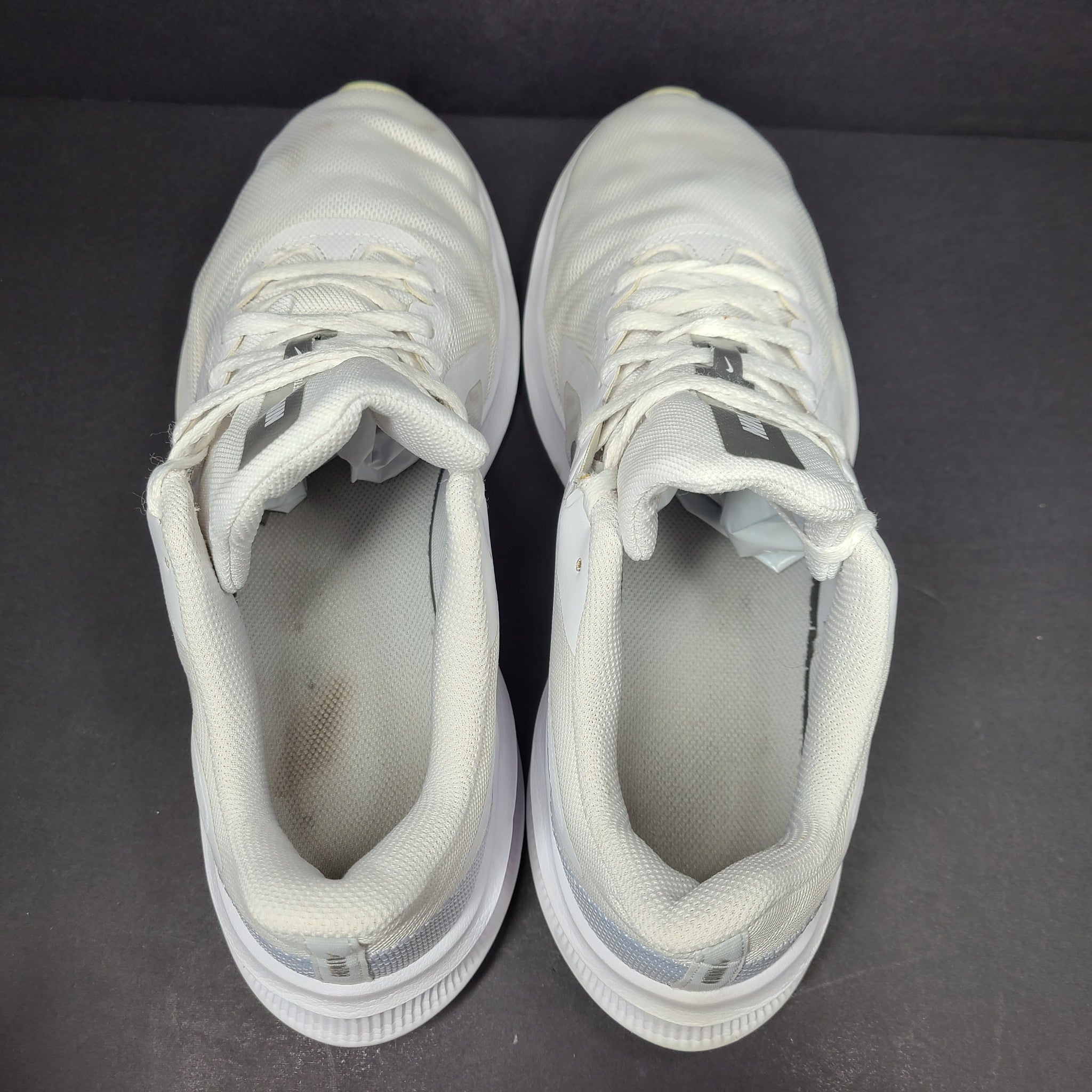 Nike Women's Downshifter 10 Sneakers Running Shoes CI9984-100 White Silver Sz 11