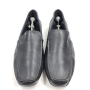 Geox Men's Leather Moccasins U Snake Moc Driving Shoes Loafers Black Sz 10