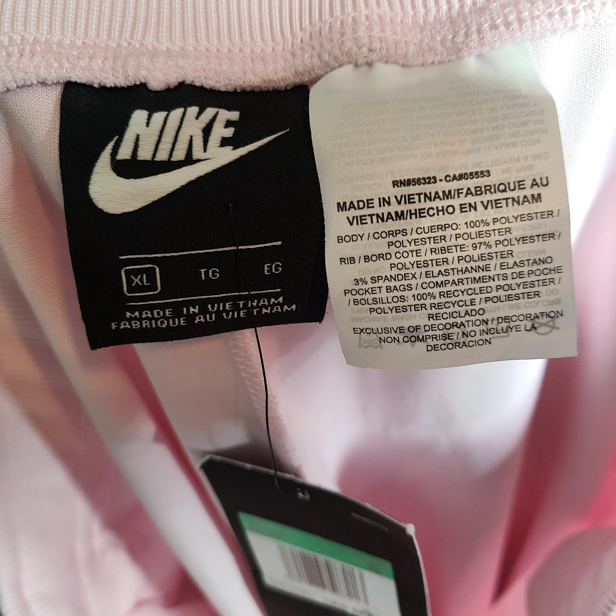 Nike Women's Hyper Track Pants AQ9730-632 Soft Comfort Activewear Pink XL