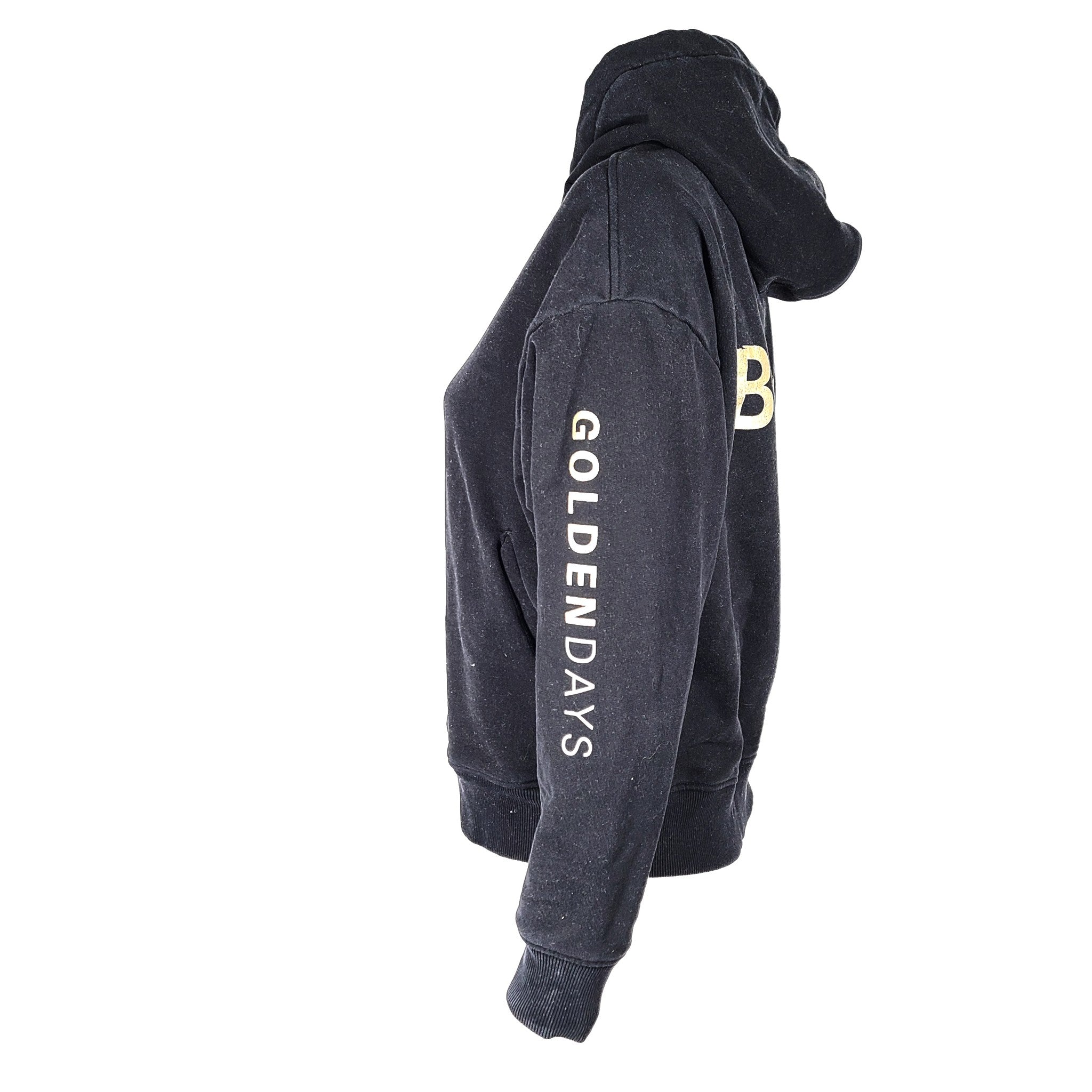 Hugo Boss C Eustice Hooded Sweatshirt Hoodie "Golden Days" Black Gold Sz S