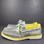 Sperry Men's Surevor 2-Eye Sport Boat Shoes Memory Foam Leather Gray Sz 7.5
