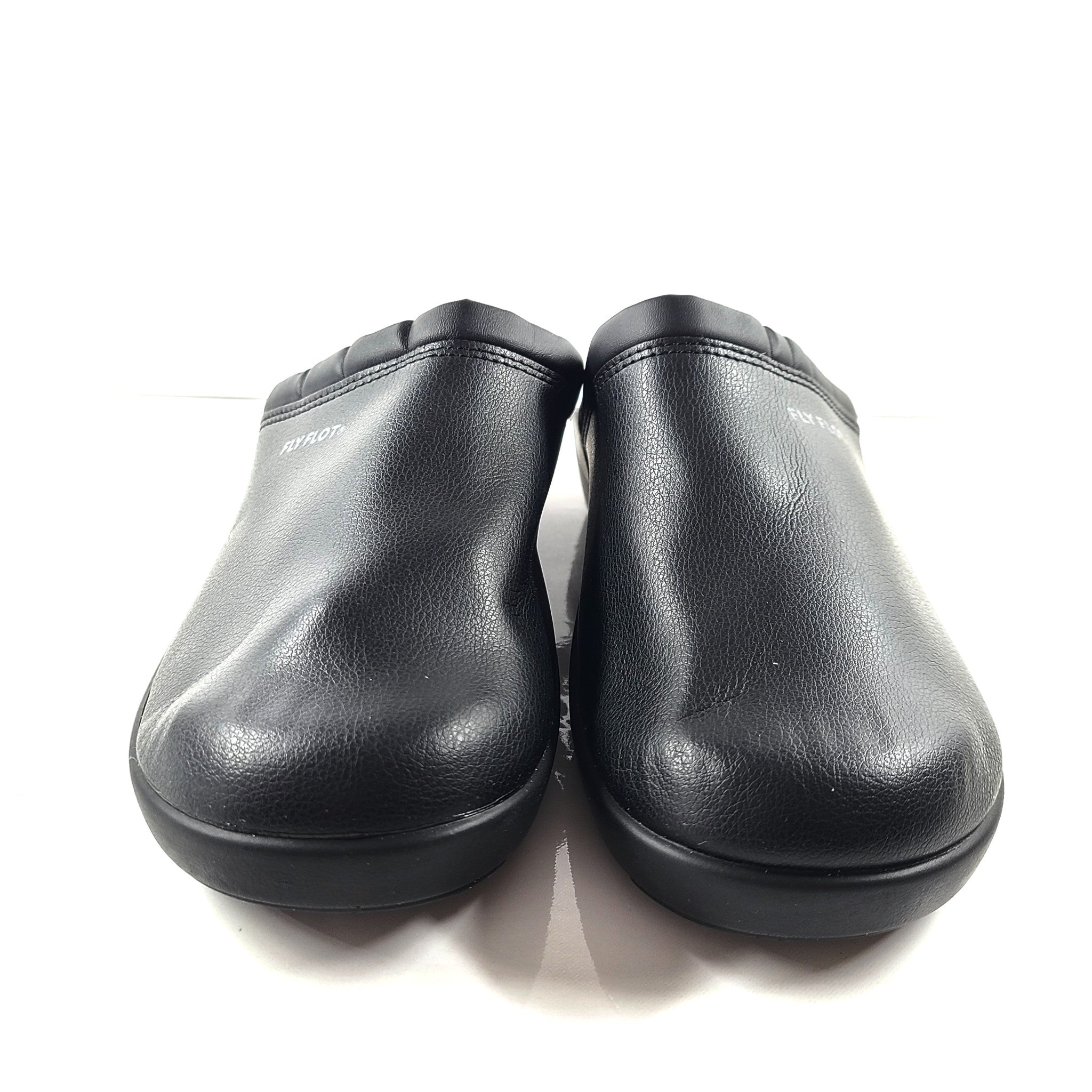 Fly Flot Men's Mules Leather Clogs Anti Shock Anatomic Light Comfort Black Sz 11