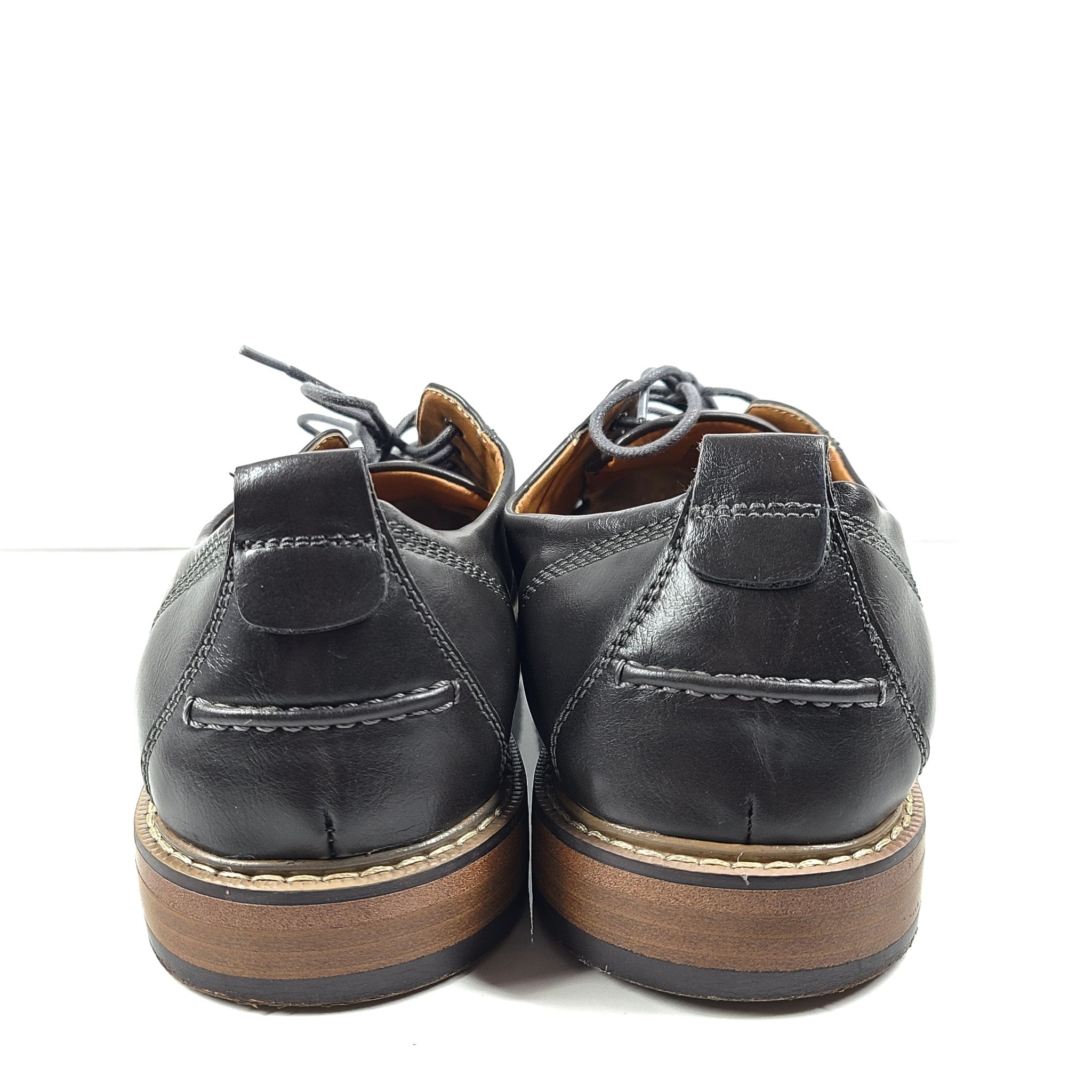 Steve Madden Men's Nytro Oxford Dress Shoes Faux Leather Almond Toe Black US11