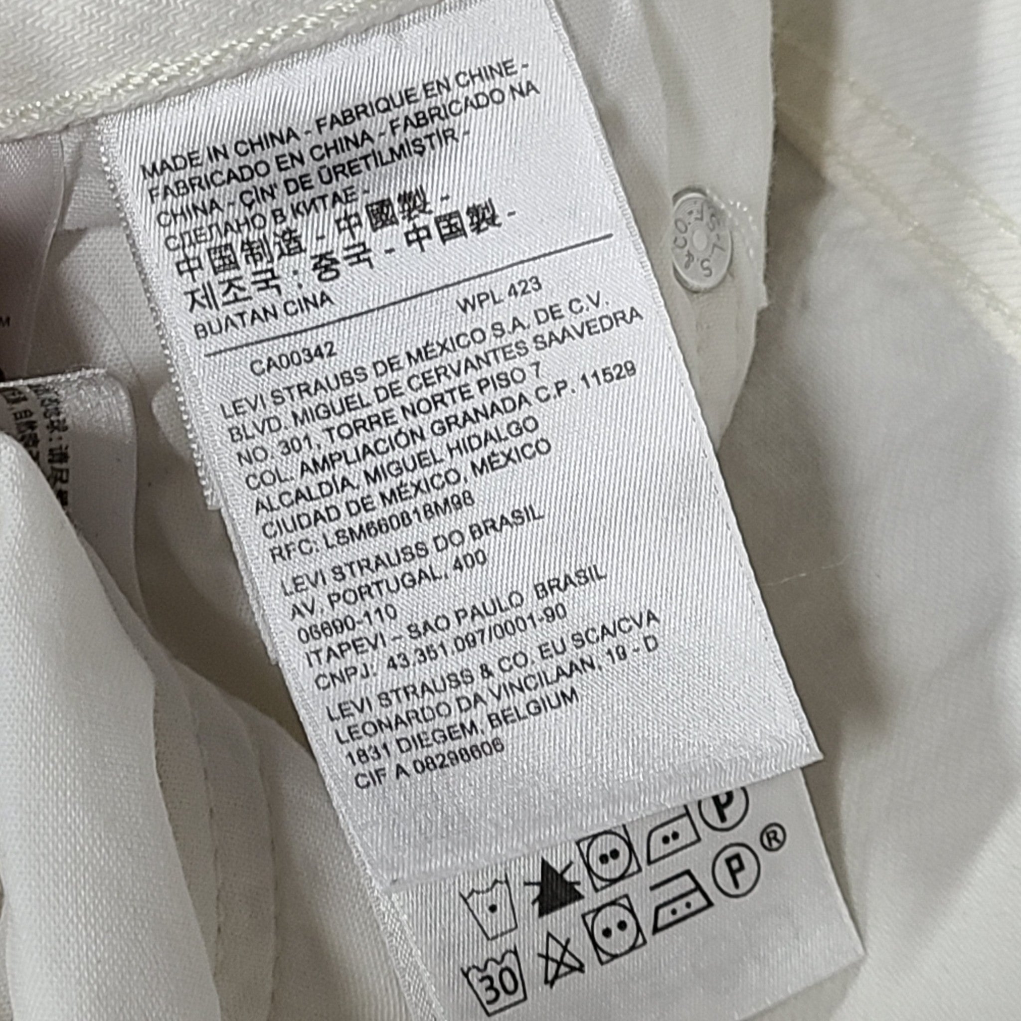Levi's Premium Women's 501 Jeans Floral Embroidery Cotton Straight White 26 X 28