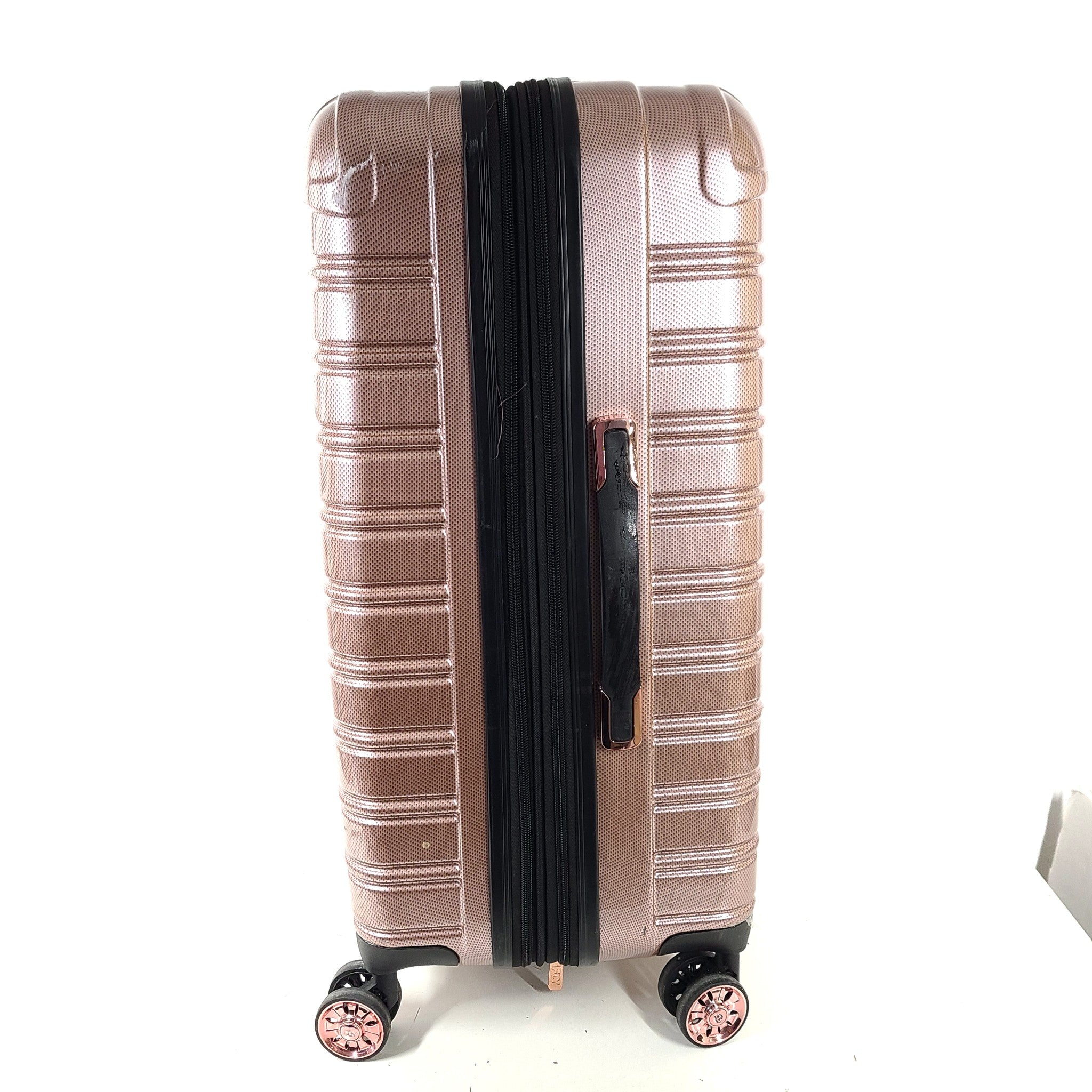 iFly 26" Spinner Hardside Fibertech Expandable Luggage Rose Gold